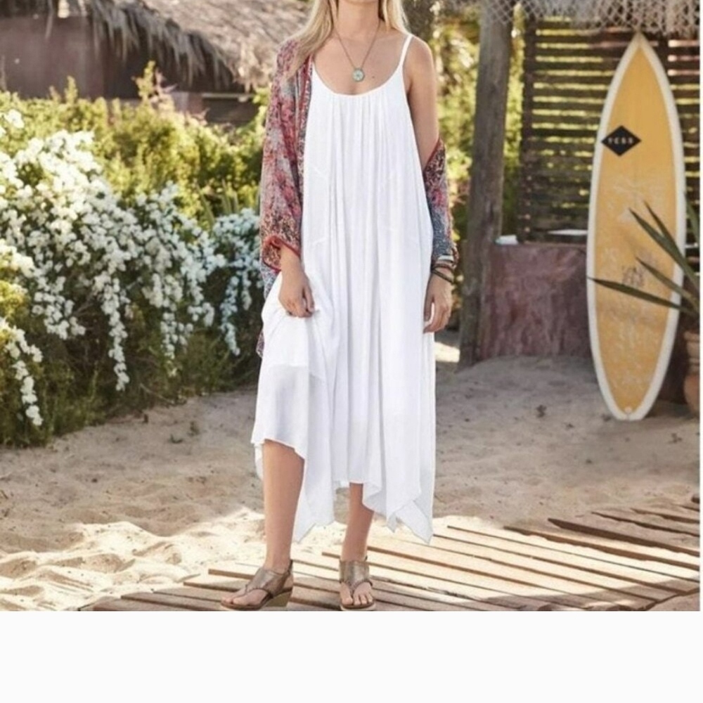 White Sleeveless Maxi Dress